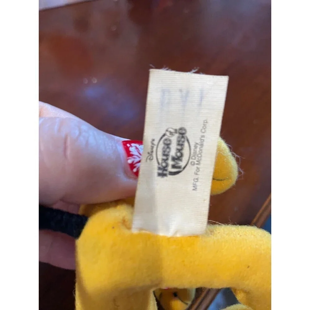 Vintage Disney House Of Mouse Stuffed Pluto Mc Donald's Toys 5.5